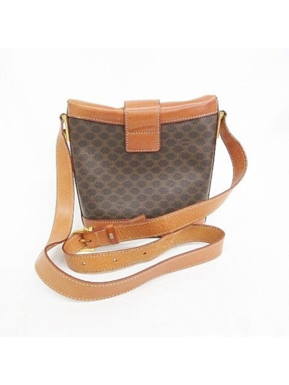 Celine Shoulder Bag Macadam Pattern Brown - Picture 2 of 9